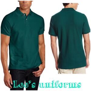Lee Uniforms Men's Modern Fit Short Sleeve Polo Shirt Size 2XL hunter